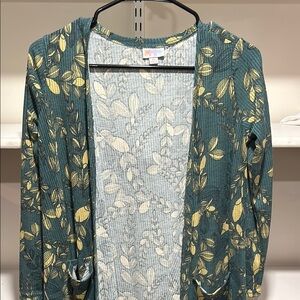 NWT LuLaRoe Green Floral Sweater